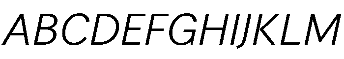 Vesterbro Sans Light Italic Font UPPERCASE