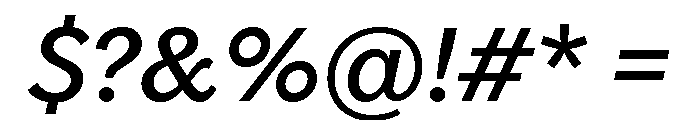 Vesterbro Sans Medium Italic Font OTHER CHARS