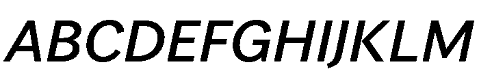 Vesterbro Sans Medium Italic Font UPPERCASE