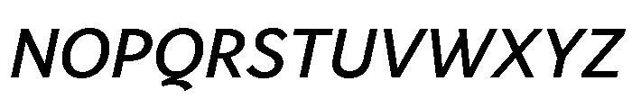 Vesterbro Sans Medium Italic Font UPPERCASE