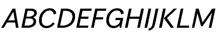 Vesterbro Sans Regular Italic Font UPPERCASE
