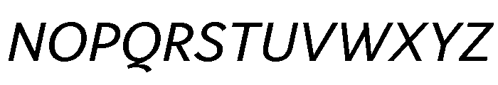 Vesterbro Sans Regular Italic Font UPPERCASE