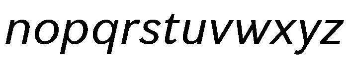 Vesterbro Sans Regular Italic Font LOWERCASE