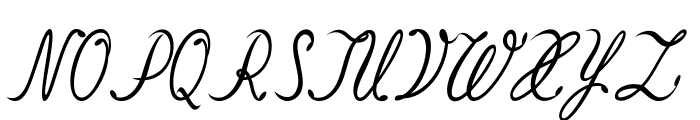 Vellum-CondensedItalic Font UPPERCASE