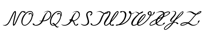 Vellum-Italic Font UPPERCASE