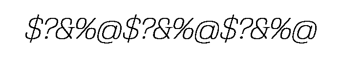 Velo Serif Display Thin Italic Font OTHER CHARS