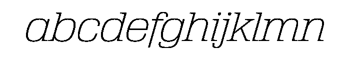Velo Serif Display Thin Italic Font LOWERCASE