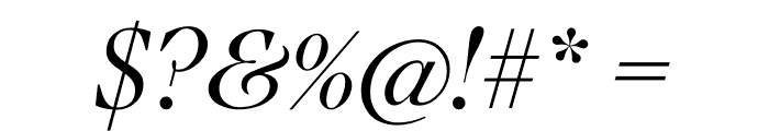 VentiQuattro Italic Font OTHER CHARS