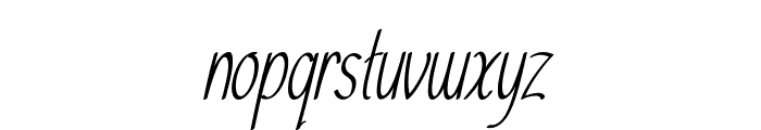 Veribo-ExtracondensedItalic Font LOWERCASE