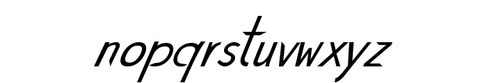 Verno-BoldItalic Font LOWERCASE