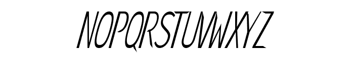 Verno-CondensedItalic Font UPPERCASE