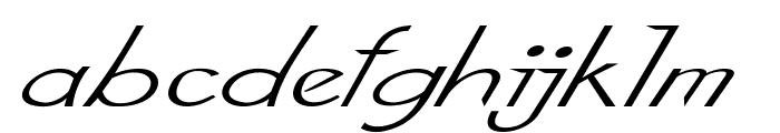 Verno-ExtraexpandedItalic Font LOWERCASE
