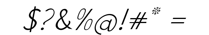 Verno-Italic Font OTHER CHARS