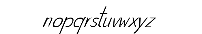 Verno-Italic Font LOWERCASE