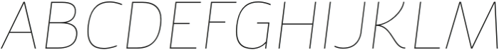Vfu Thin Italic otf (100) Font UPPERCASE
