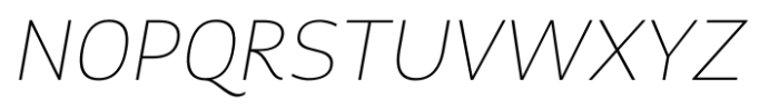 Vfu Extra Light Italic Font UPPERCASE