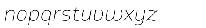 Vfu Extra Light Italic Font LOWERCASE