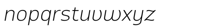 Vfu Light Italic Font LOWERCASE