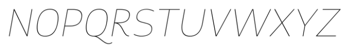 Vfu Thin Italic Font UPPERCASE