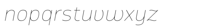 Vfu Thin Italic Font LOWERCASE