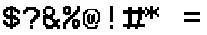 vhs/vcr osd Regular Font OTHER CHARS