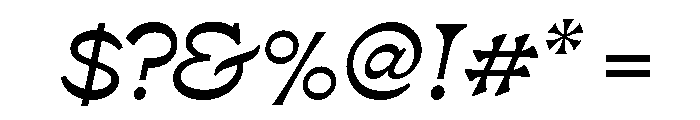 Violeta Medium Italic Font OTHER CHARS