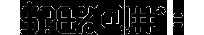 Video Games-Hollow-Inverse Font OTHER CHARS