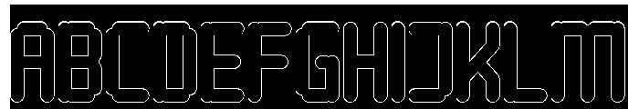 Video Games-Hollow-Inverse Font UPPERCASE