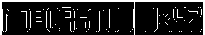 Video Games-Hollow-Inverse Font UPPERCASE