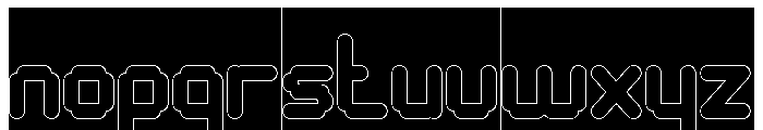 Video Games-Hollow-Inverse Font LOWERCASE