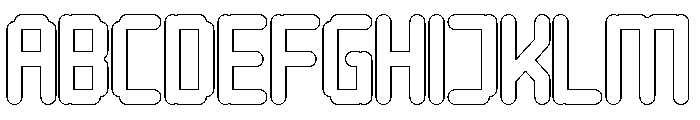 Video Games-Hollow Font UPPERCASE