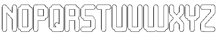 Video Games-Hollow Font UPPERCASE