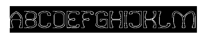 Village Serenity-Hollow-Inverse Font UPPERCASE