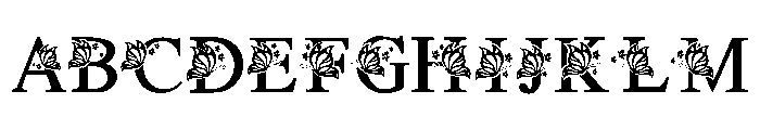 Vintage Bloomfly Font UPPERCASE