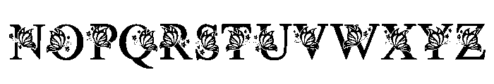 Vintage Bloomfly Font UPPERCASE