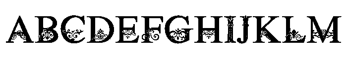 Vintage Border Font UPPERCASE