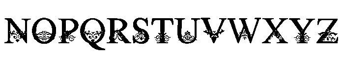 Vintage Border Font UPPERCASE