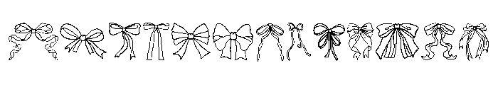 Vintage Bow Font LOWERCASE
