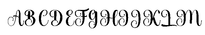 Vintage Calligraphy Regular Font UPPERCASE
