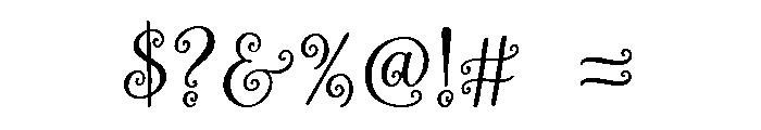 Vintage Curlicue Regular Font OTHER CHARS