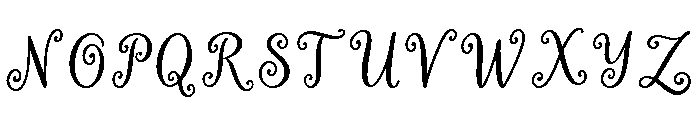 Vintage Curlicue Regular Font UPPERCASE