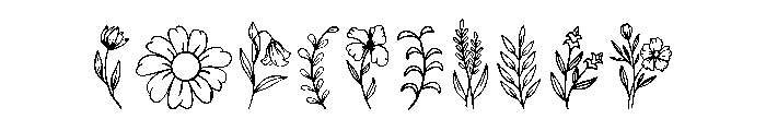 Vintage Floral Font OTHER CHARS
