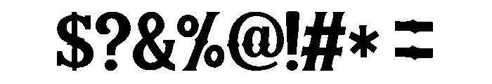 Vintage Forge Font OTHER CHARS