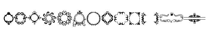 Vintage Frame Set Font UPPERCASE