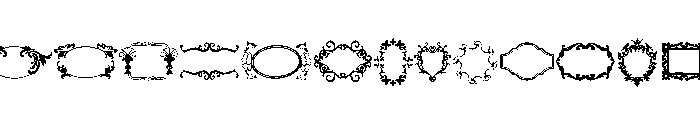 Vintage Frame Set Font UPPERCASE