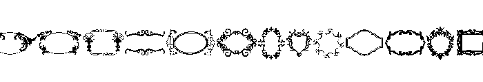 Vintage Frame Set Font LOWERCASE