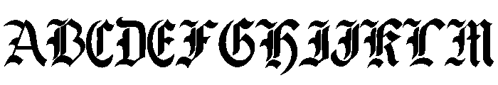 Vintage Old English Font UPPERCASE