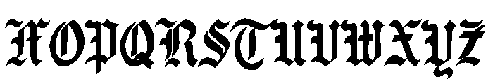 Vintage Old English Font UPPERCASE