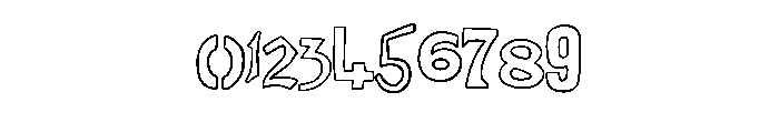 Vintage Outline Random  Regular Font OTHER CHARS