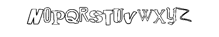 Vintage Outline Random  Regular Font UPPERCASE